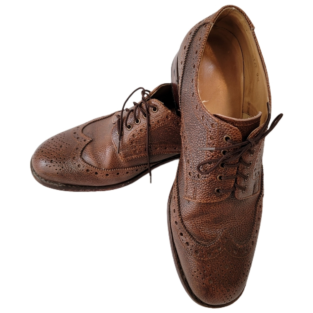 Samuel Windsor Town & Country: Grained Brogue. Hand made. All Leather Mens 9.5